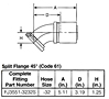 Split Flange 45º (Code 61)